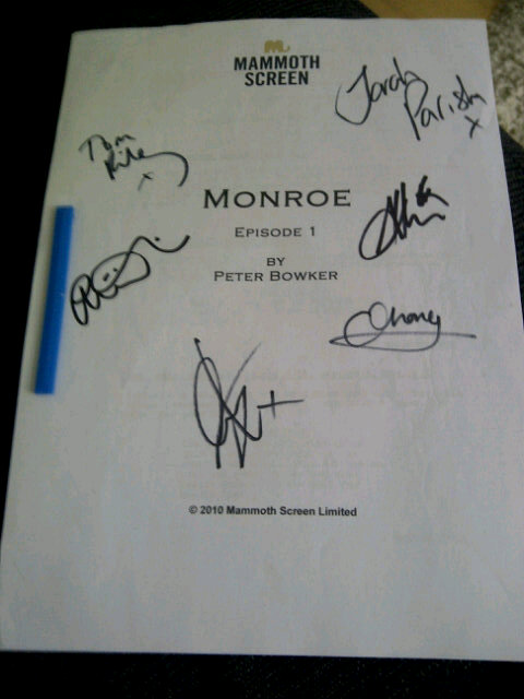 Monroe: signed scripts for charity Monroe: signed scripts for charity
