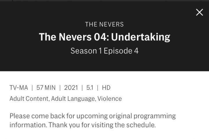 the nevers hbo